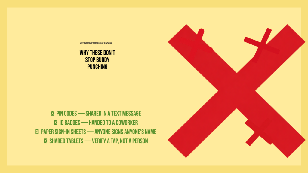 Why PINs and ID badges fail to stop buddy punching